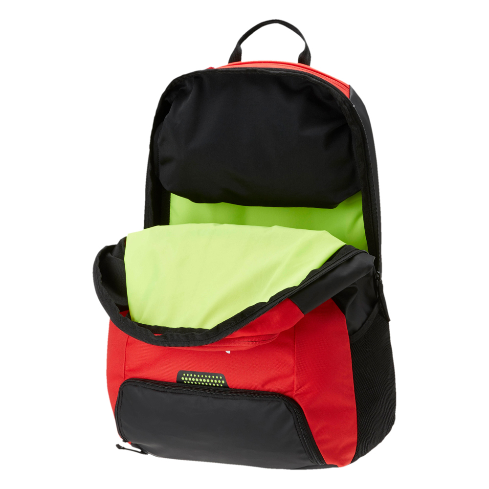 red soccer backpack