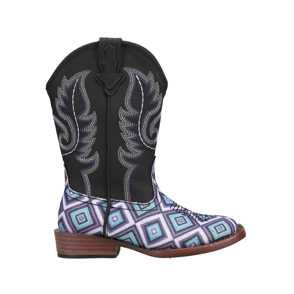 Roper Glitter Diamonds Western Boots Black- - Size 1 M Roper Glitter Diamonds Western Boots Black- - Size 1 M
