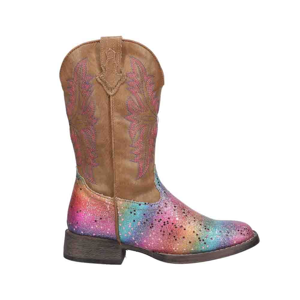 rainbow cowboy boots