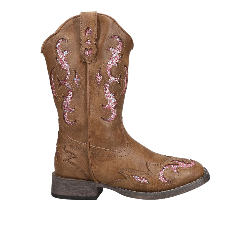Roper Glitter Gypsy Square Toe Cowboy Boots (Little Kid-Big Kid)