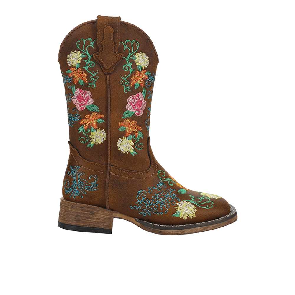 Roper Bailey Floral Square Toe Cowboy Boots (Little Kid-Big Kid)