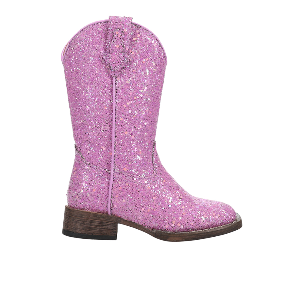 Roper Glitter Galore Square Toe Cowboy Boots (Little Kid-Big Kid)