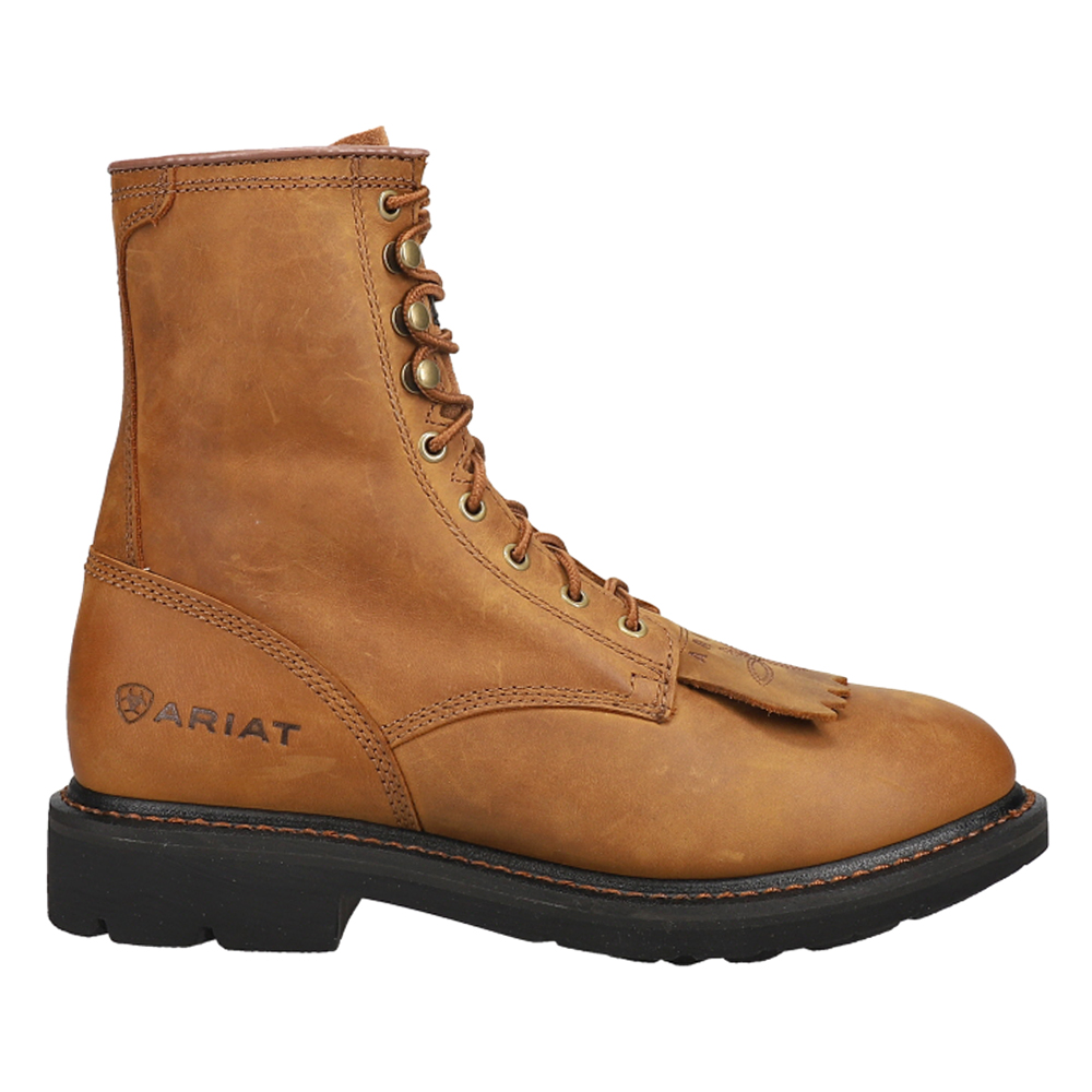 Ariat Cascade 8-дюймовая электрическая рабочая обувь с мягким носком мужская коричневая рабочая защитная обувь 1000