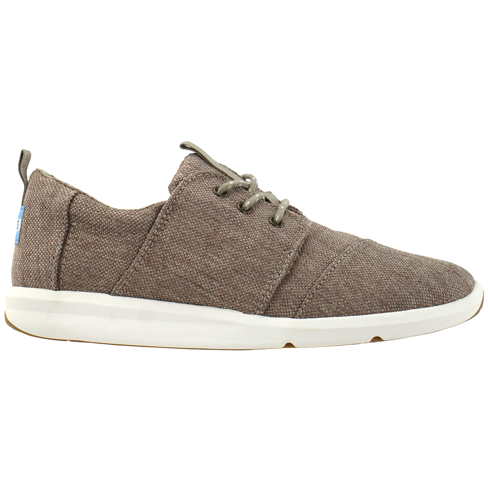 toms del rey canvas lace-up sneakers dark grey