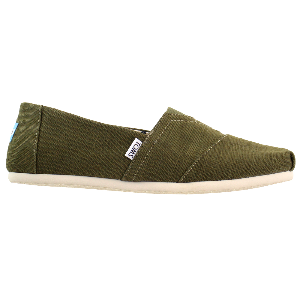 TOMS Alpargata Classic Slip On Shoes Green Mens Slip Casual