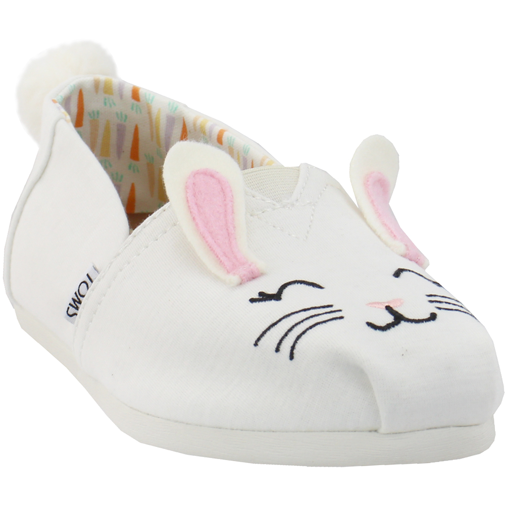 toms white bunny canvas