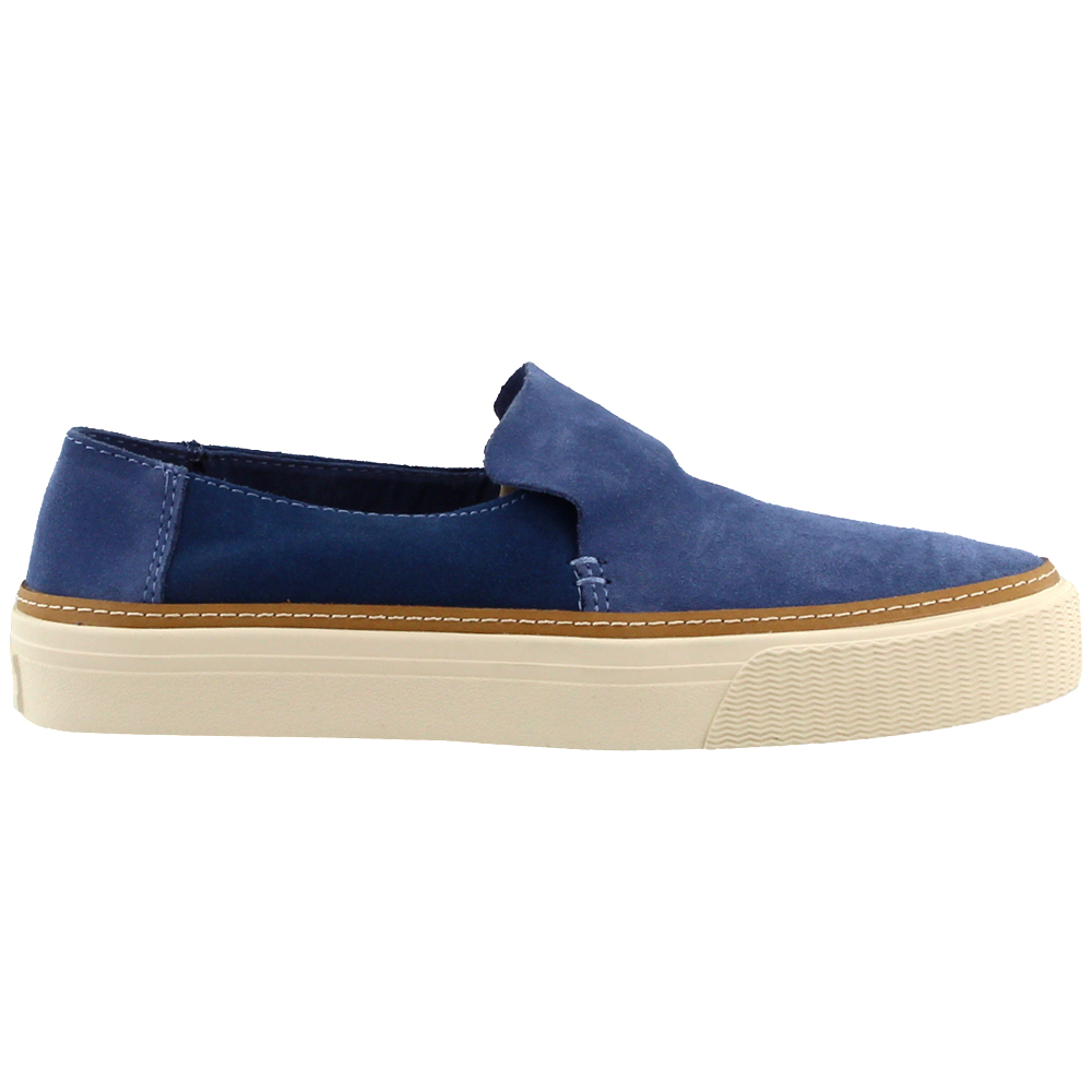 TOMS Sunset Suede Slip-Ons Blue Womens 