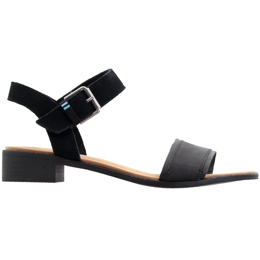 black leather with suede women's camilia sandals