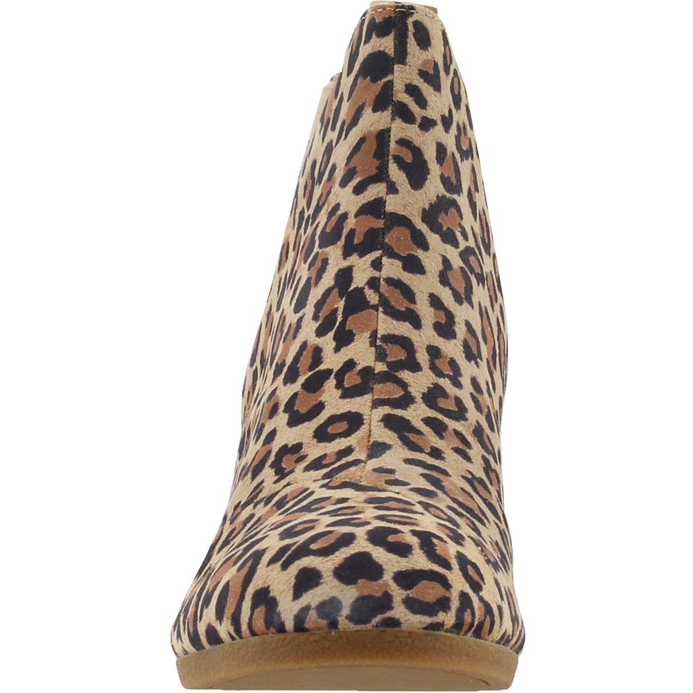 desert tan leopard print suede women's kelsey booties