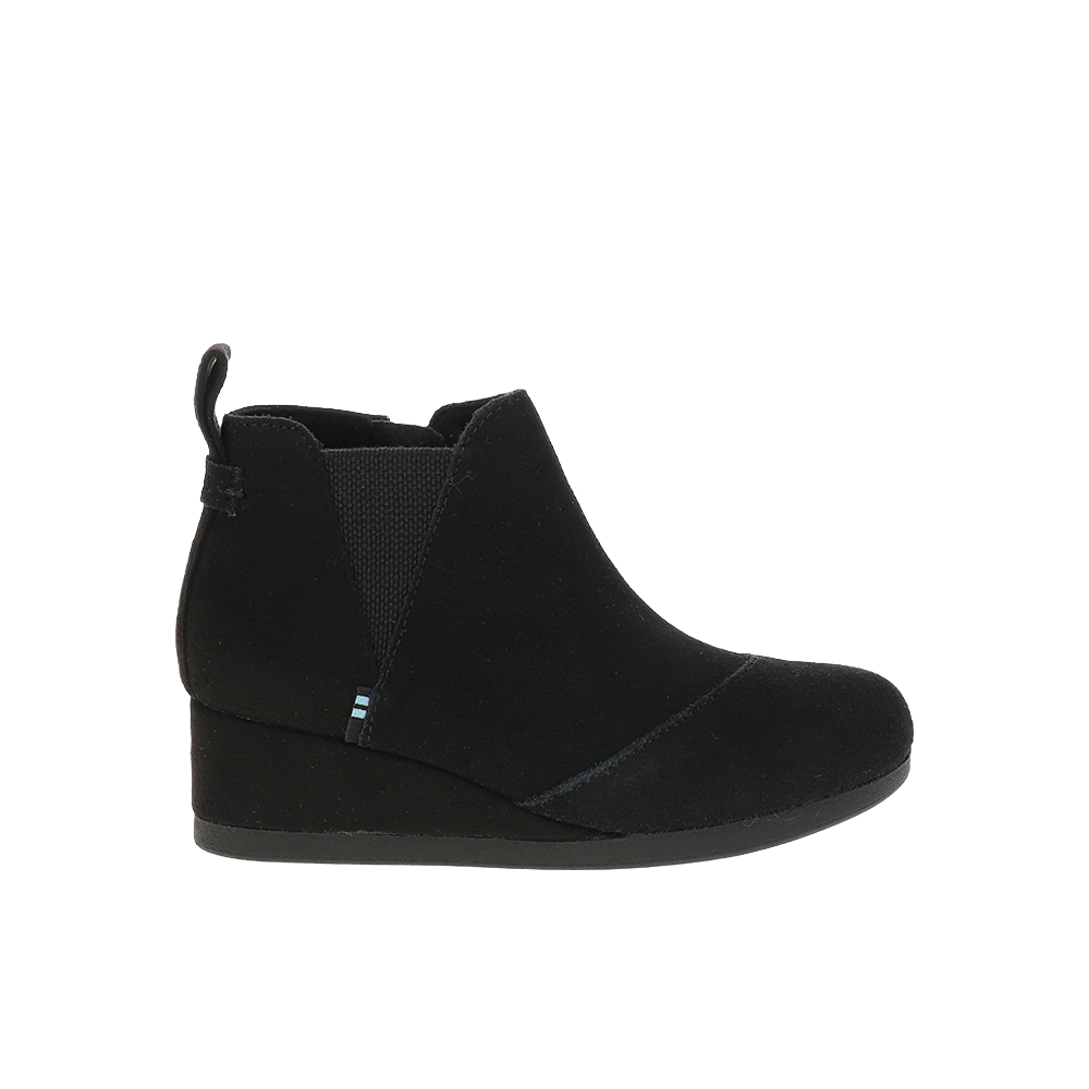 TOMS Kelsey Round Toe Wedge Booties (Little Kid-Big Kid)