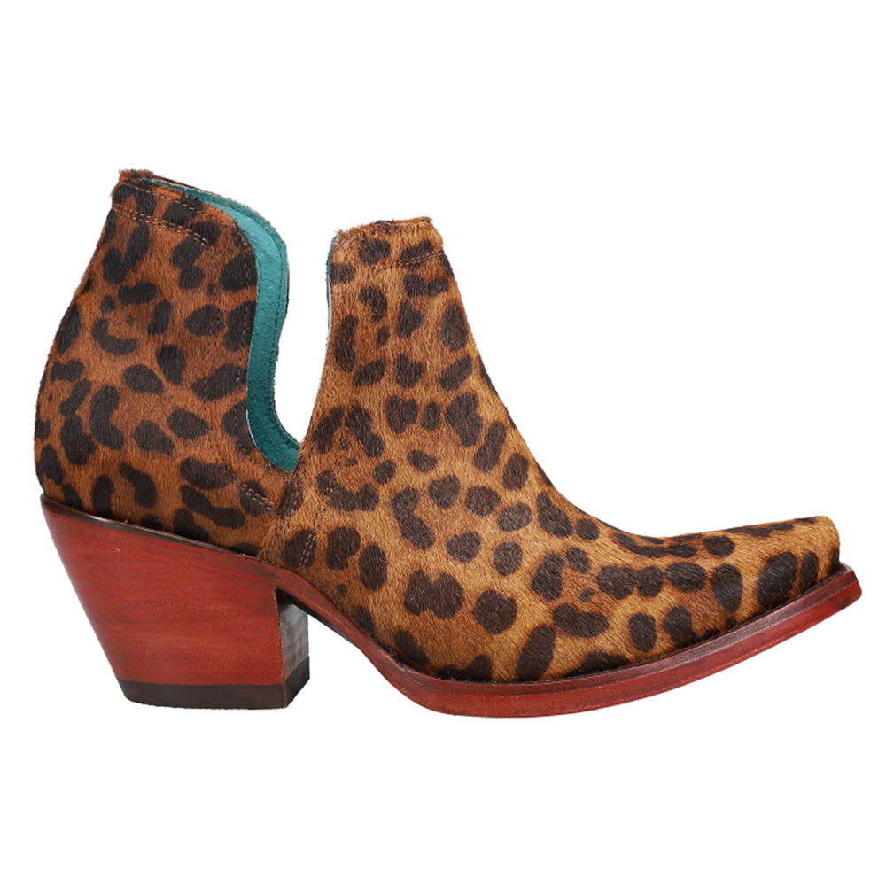 leopard western booties