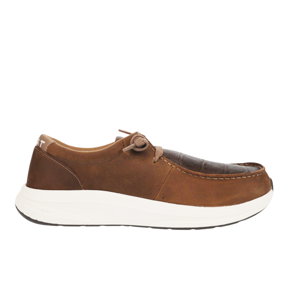 Men's Buckeye Shoes in Distressed Brown Dark Tan Crocodile Prin, Size: 11 D / Medium by Ariat