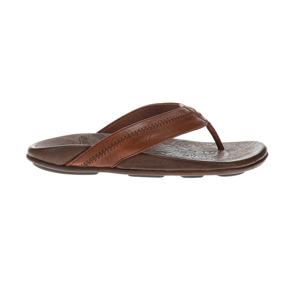 OluKai Men's Hiapo Flip Flop, Size 8, Dark Brown