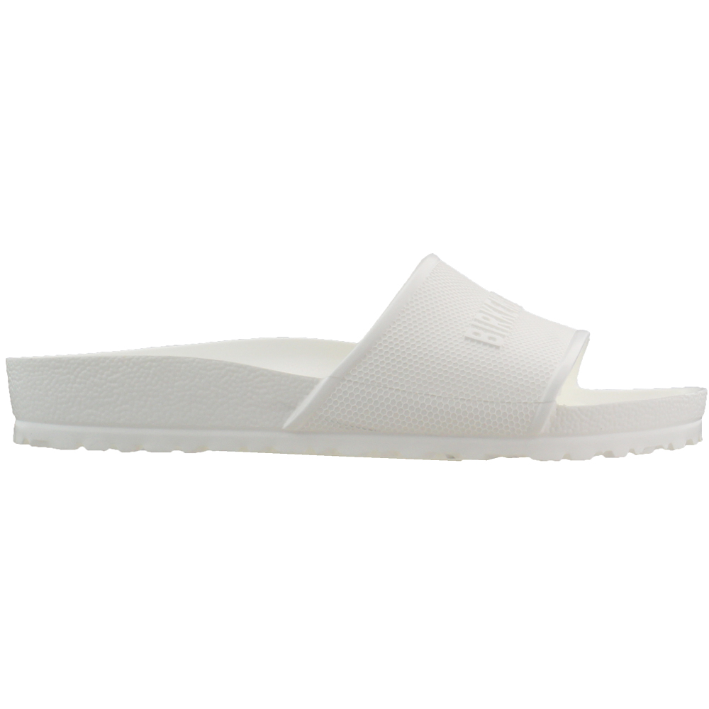 white birkenstock pool slides