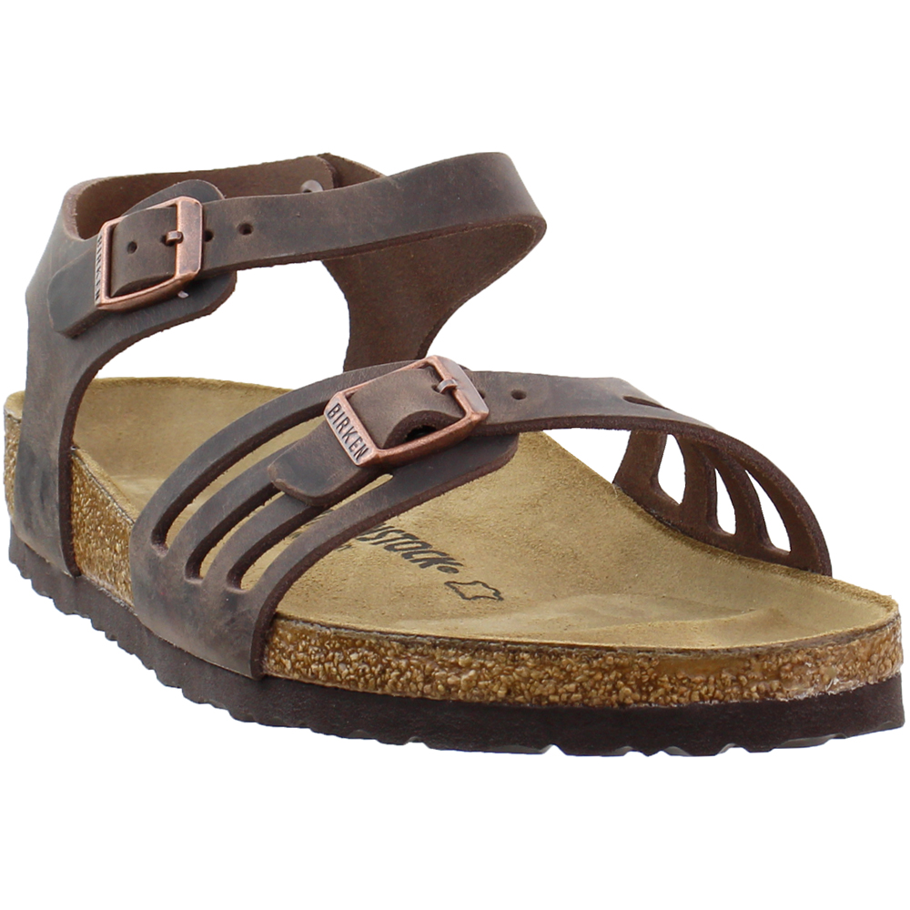 BIRKENSTOCK Bali Oiled Leather Ankle Strap Sandal Brown BIRKENSTOCK Bali Oiled Leather Ankle Strap Sandal Brown