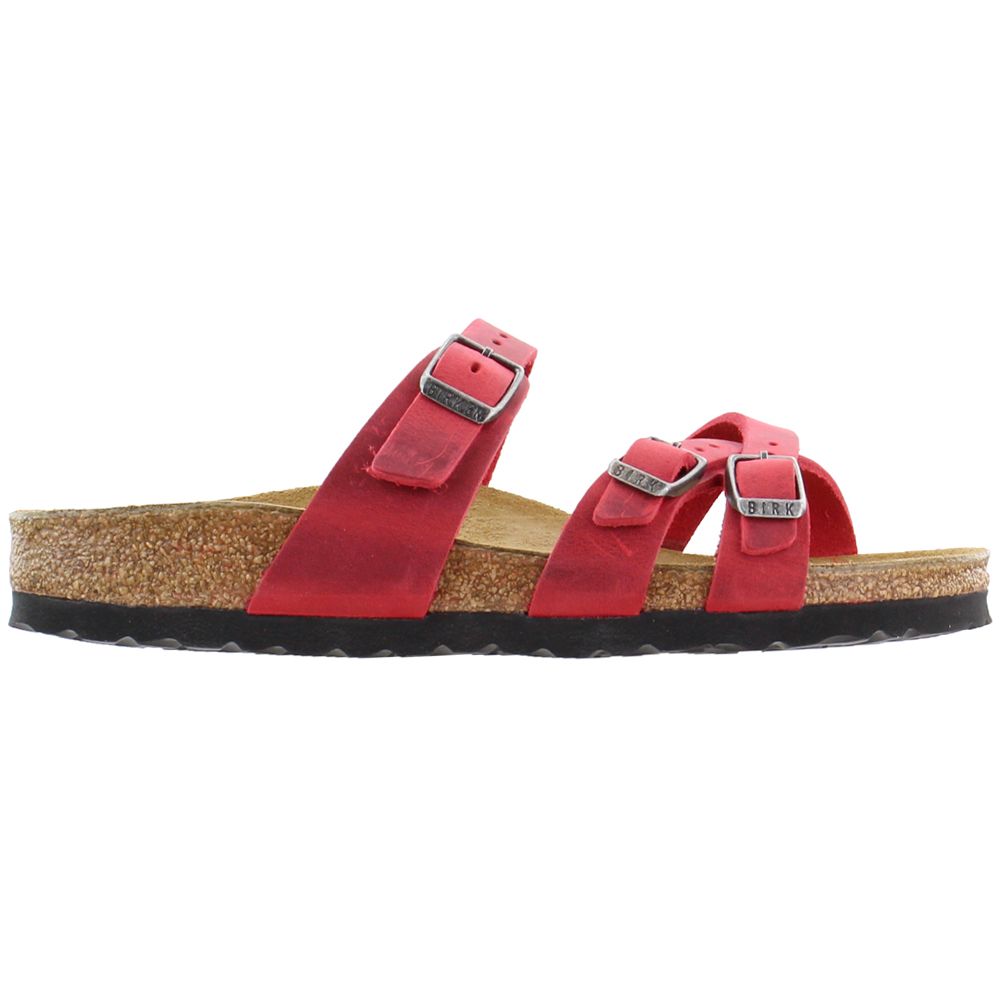 red footbed sandals
