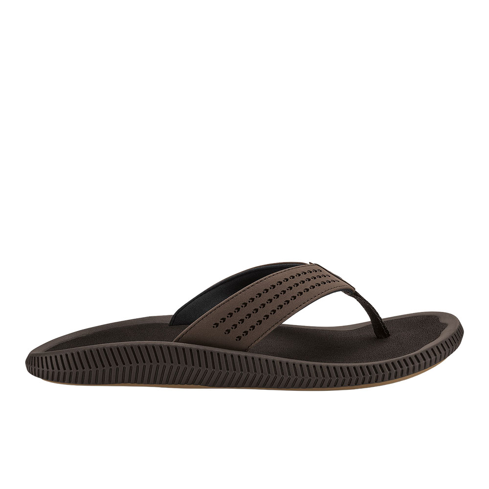 OluKai Men's Ulele Flip Flop, Size 11, Dark Java/Dark Java