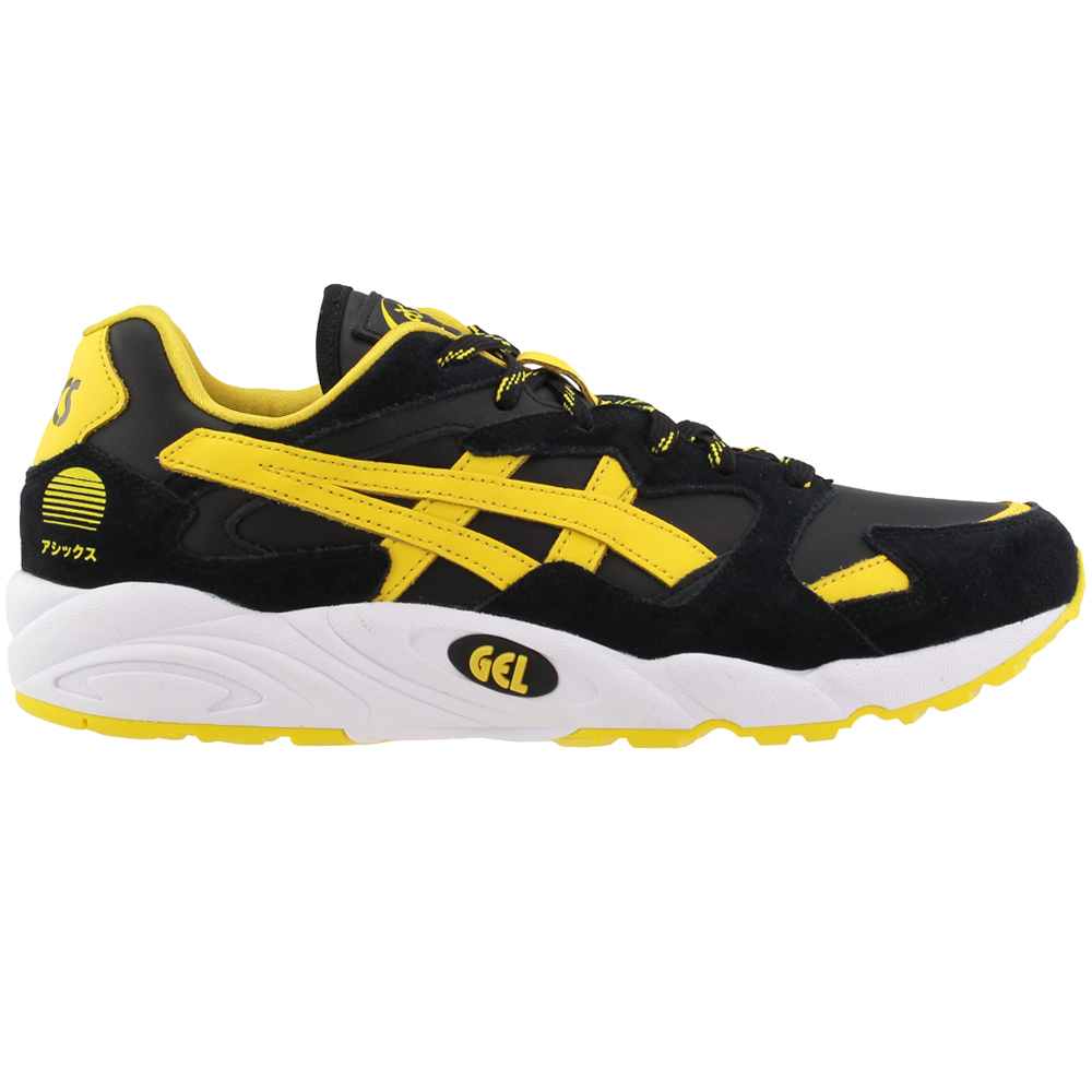 asics black and yellow shoes