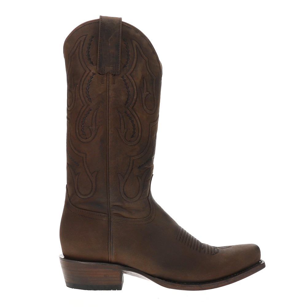 Stetson Paxton Embroidered Snip Toe Pull On Cowboy Boots
