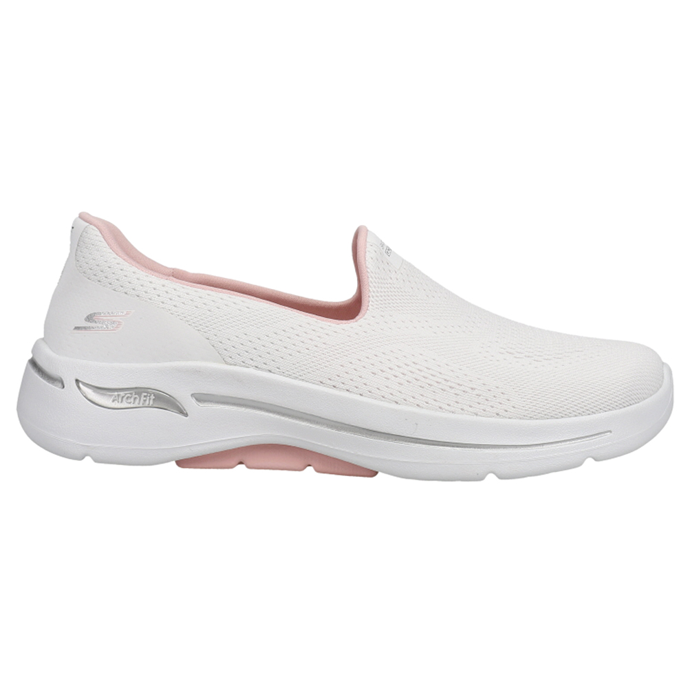 Shop White Womens Skechers Go Arch Fit Imagined Slip Sneakers