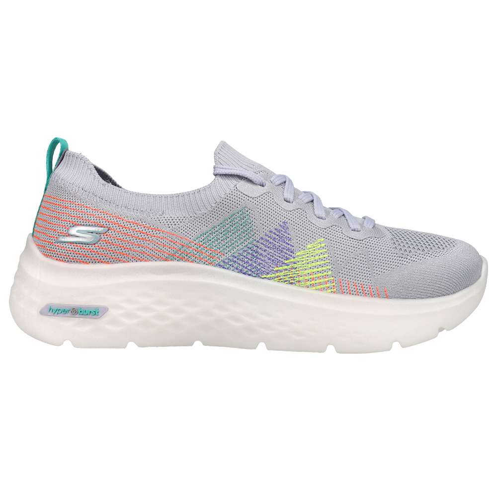 Skechers Go Walk Hyper Running Shoes Grey Lace Up Athletic