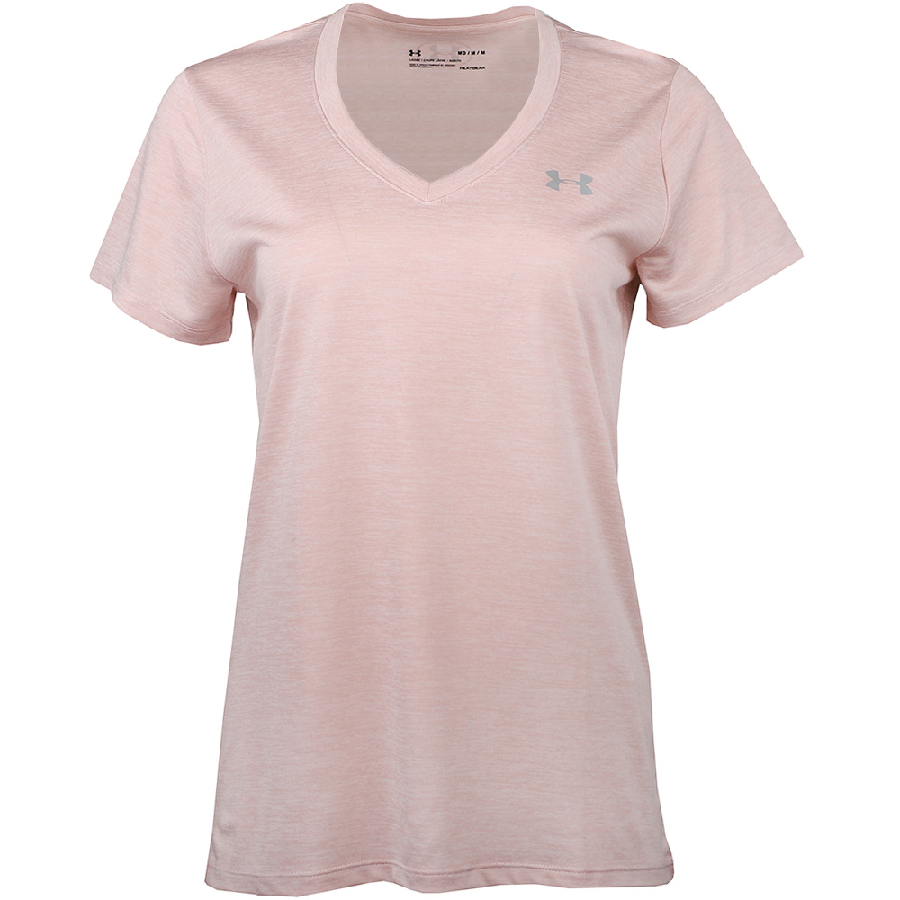 Dar a luz fresa siga adelante Shop Pink Womens Under Armour Tech V Neck Short Sleeve Twist Athletic  T-Shirt