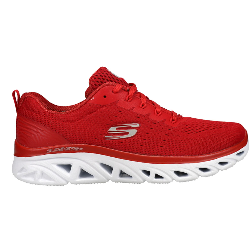 Shop Red Womens Skechers Glide Step New Facets Lace Up