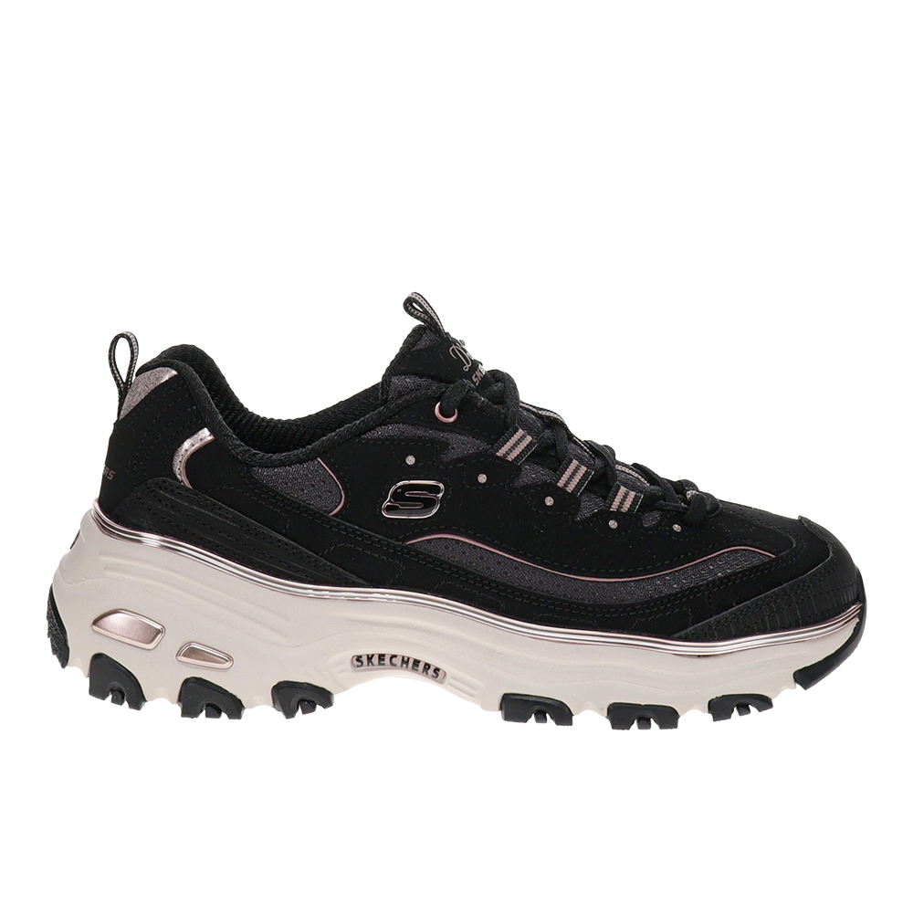 Skechers D'Lites Chrome Wave Lace Up Sneakers