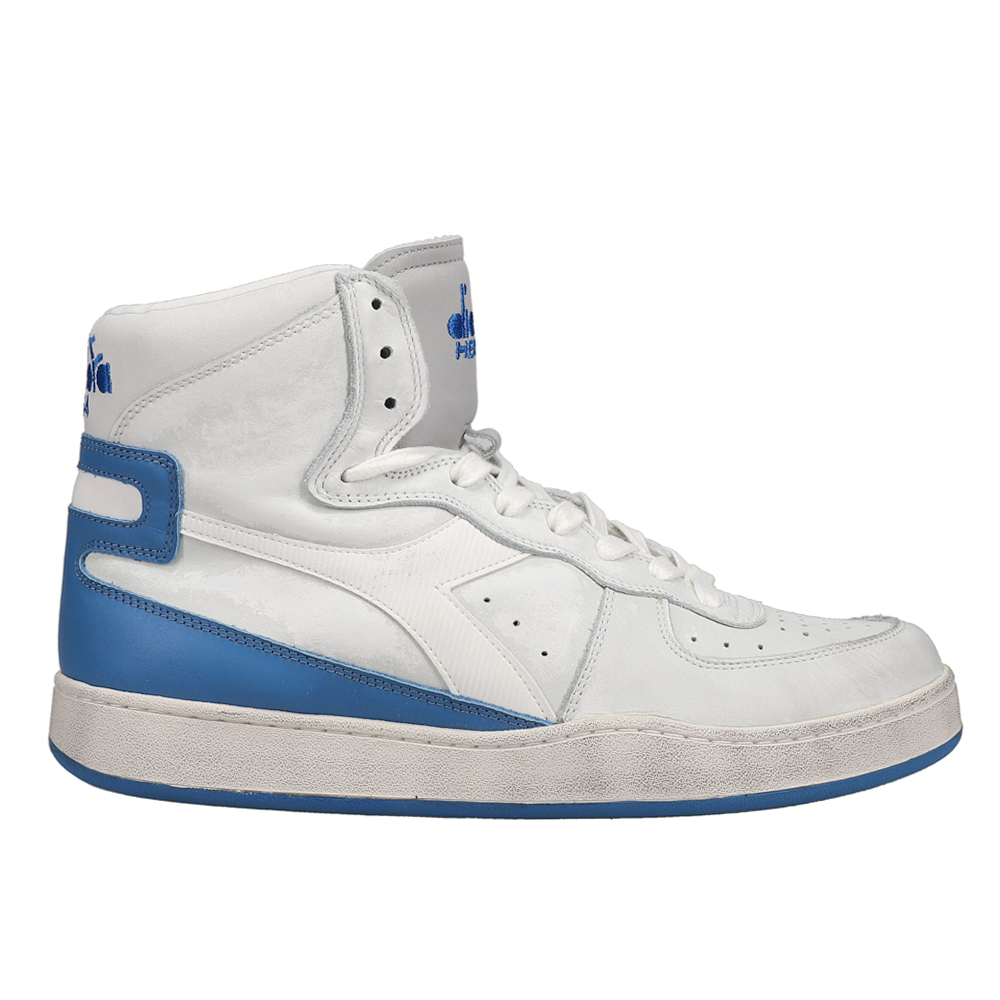 R diadora Mi Basket Used High Top Mens White Sneakers Casual Shoes