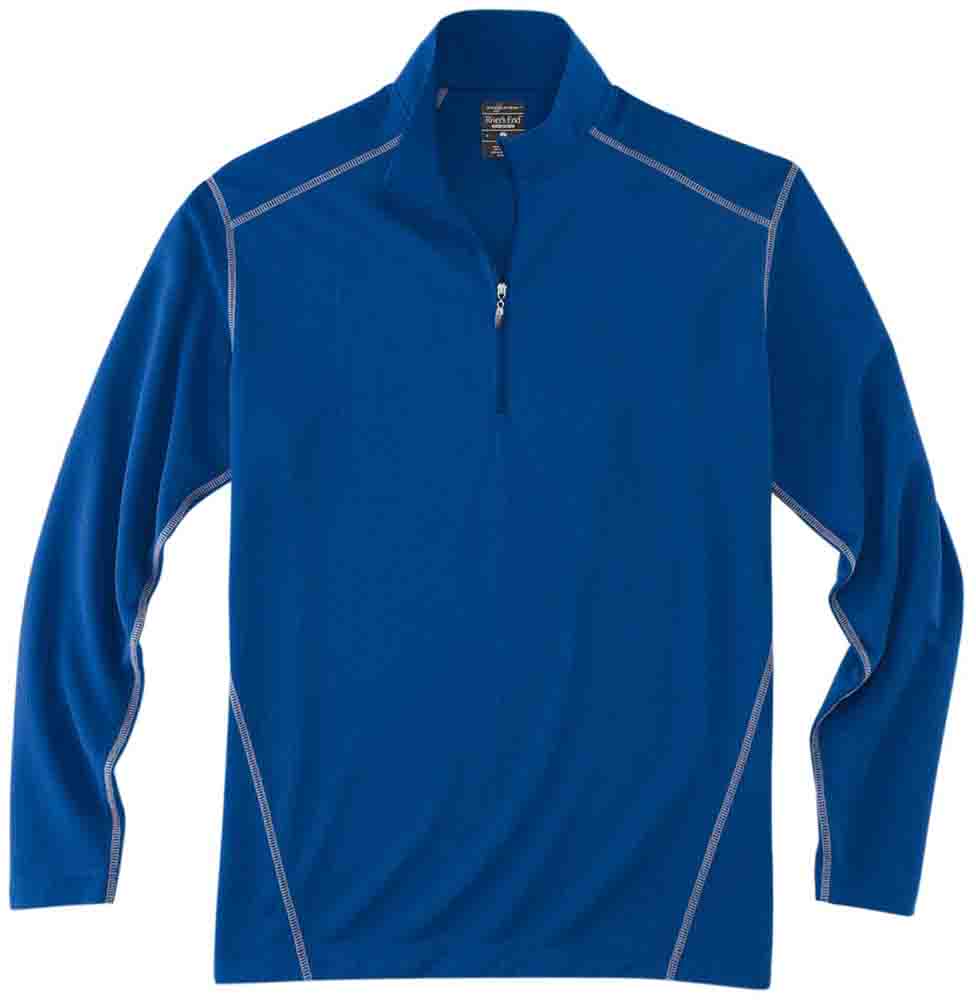 Download River's End Long Sleeve Half Zip Mock Neck Pullover Blue ...