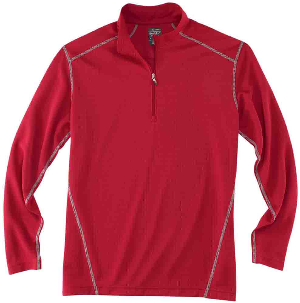 Download River's End Long Sleeve Half Zip Mock Neck Pullover Red ...
