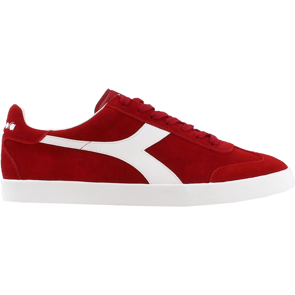 Diadora Pitch Red Mens Lace Up Sneakers
