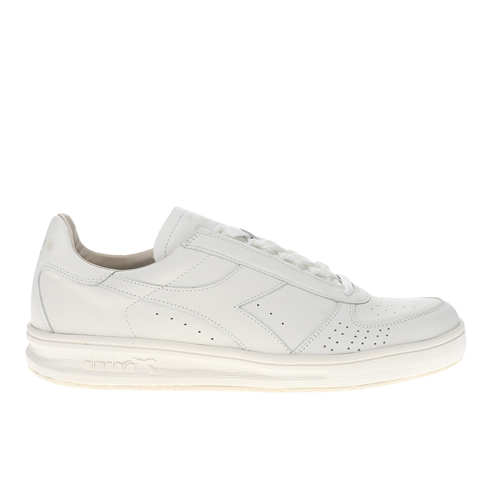 diadora B.Elite H Italia Sport Perforated Lace Up Mens White