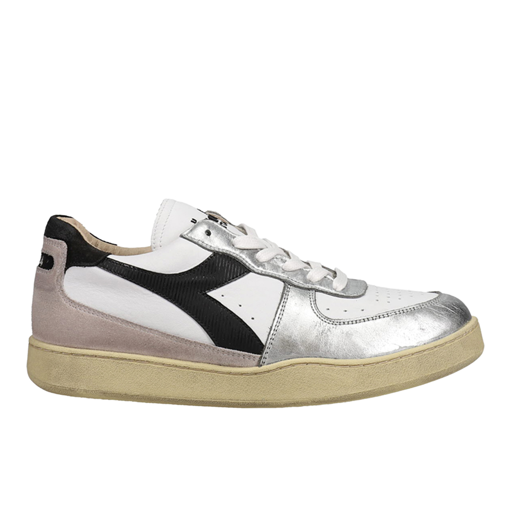 diadora Mi Basket Low Metallic Used Lace Up Mens Size 6 M Sneakers