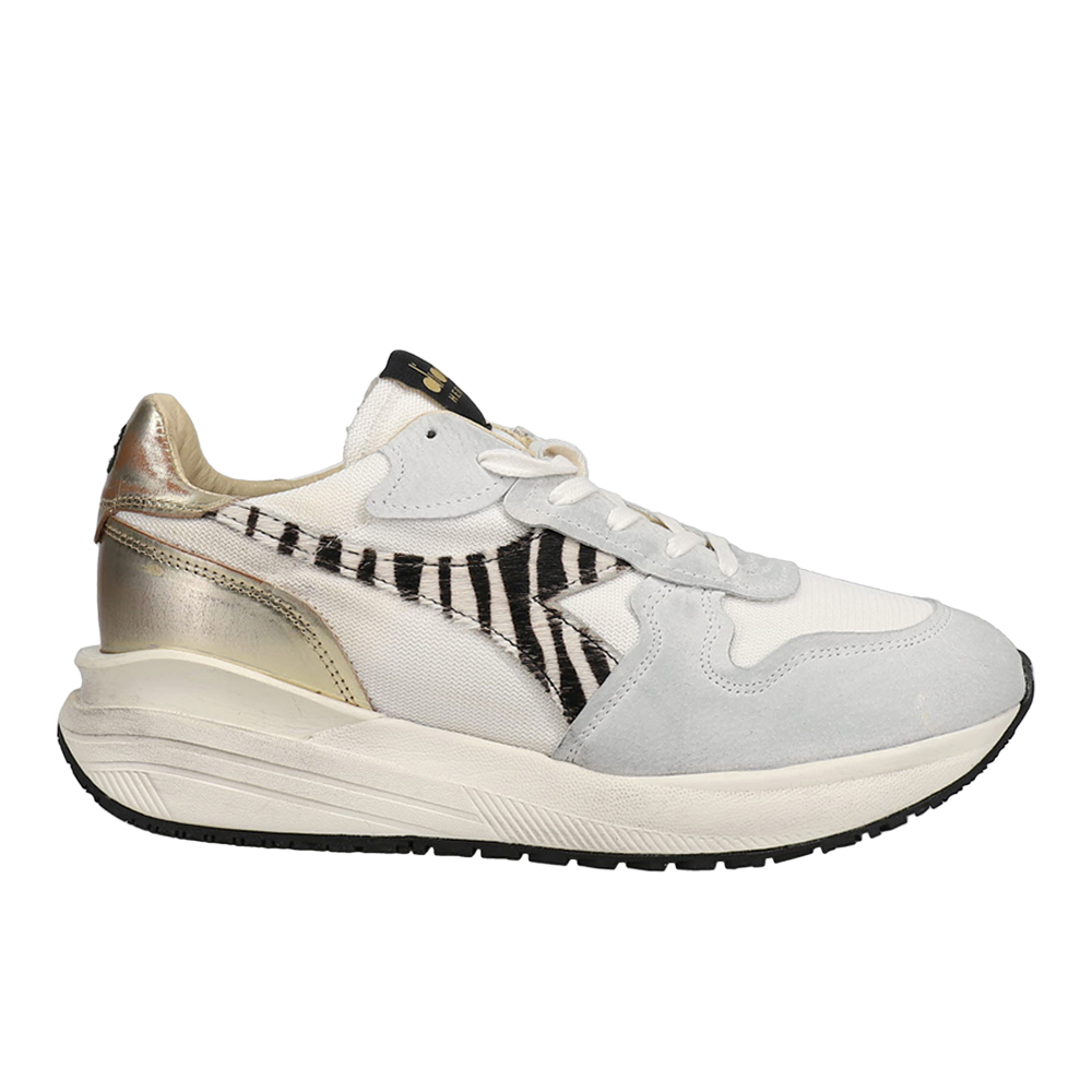 diadora Venus Circus Dirty Metallic Zebra Lace Up Womens White