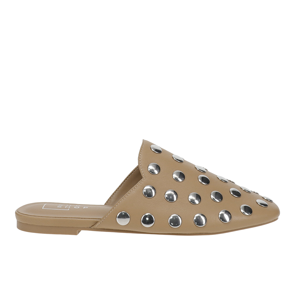 SHU by SHUSHOP Aretha Studded Comfort Mule - Tan - Size 10