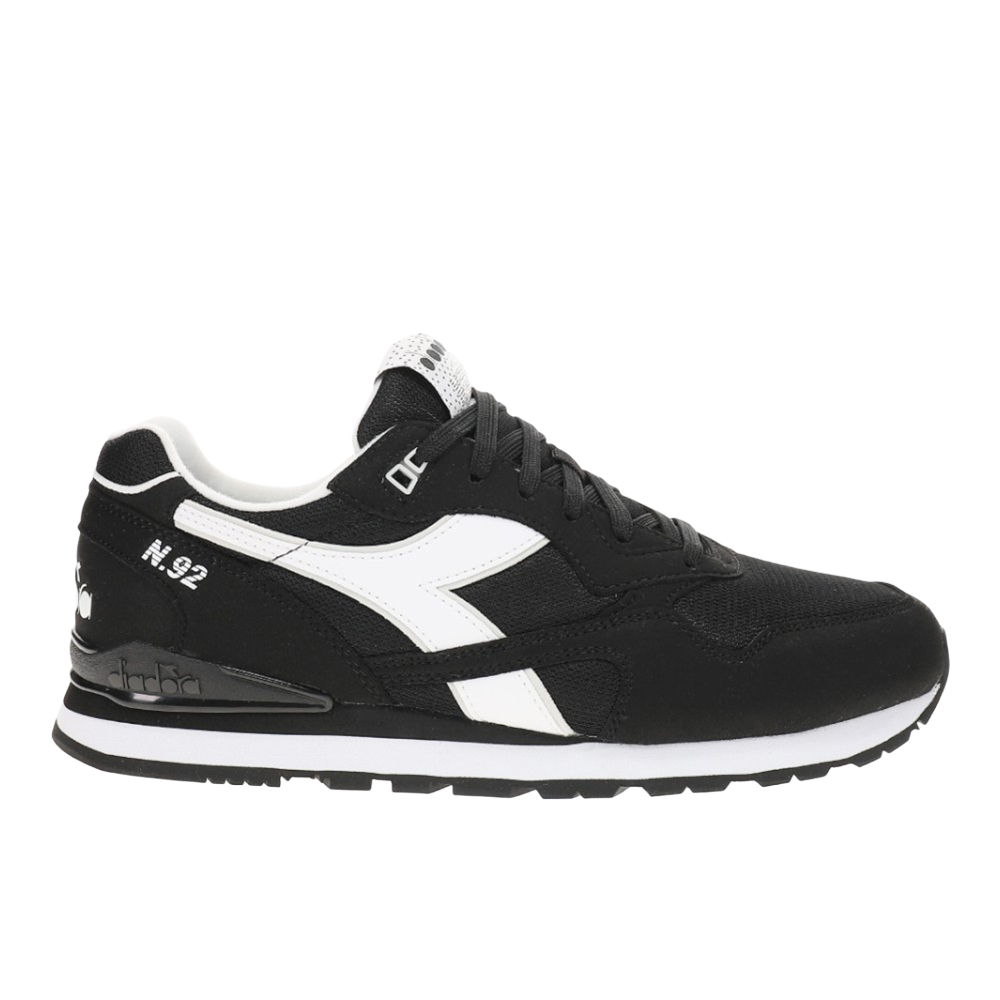 diadora N.92 Lace Up Dd Comfort Mens Black Sneakers Casual Shoes