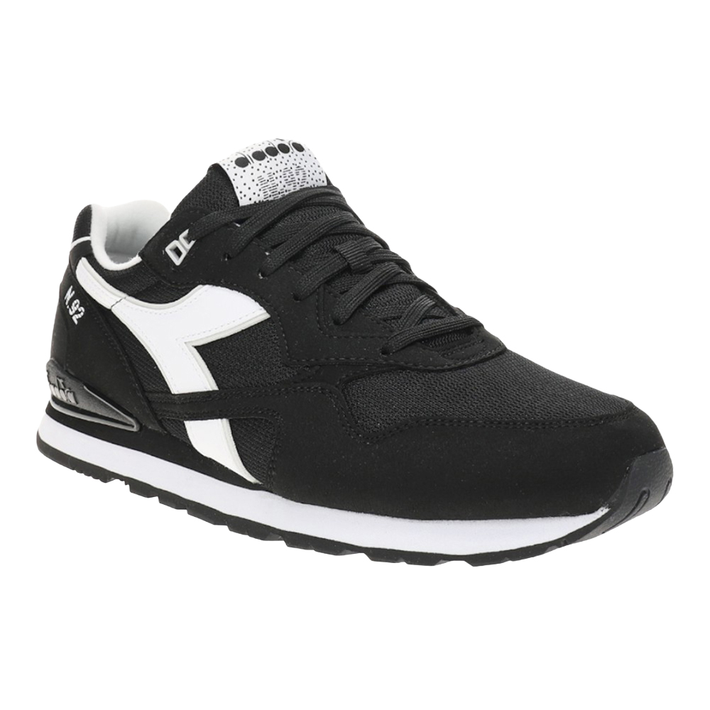 diadora N.92 Lace Up Dd Comfort Mens Black Sneakers Casual Shoes