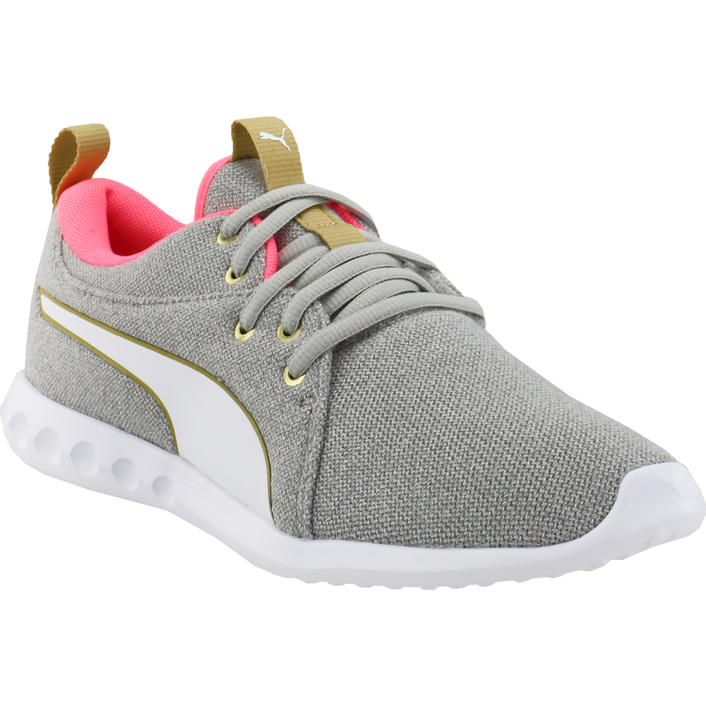Puma Carson 2 Knit Running Shoes Grey Womens Lace Up Sneakers