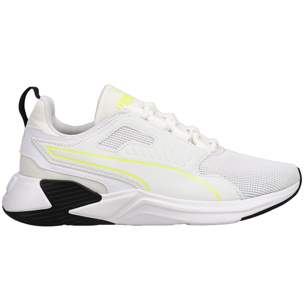 puma training disperse xt trainers in white and yellow