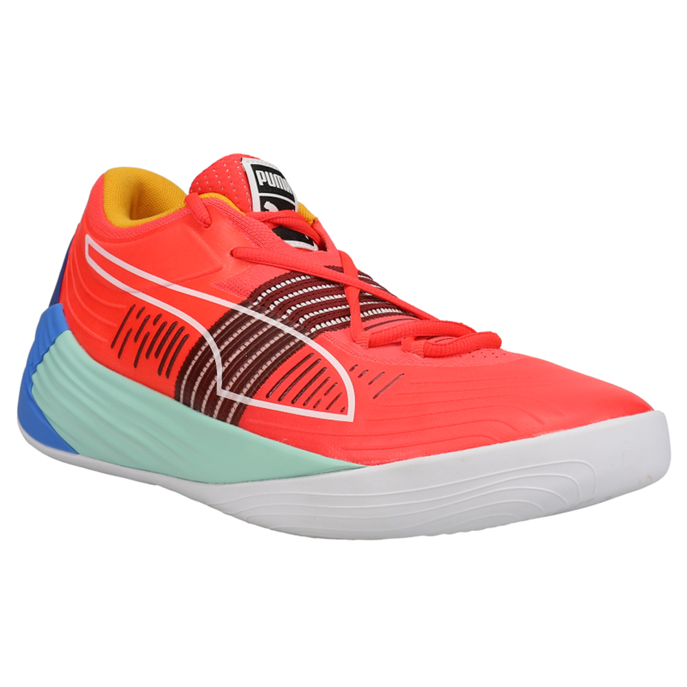 Puma Fusion Nitro Basketball Mens Orange Sneakers Athletic Shoes 195514-01