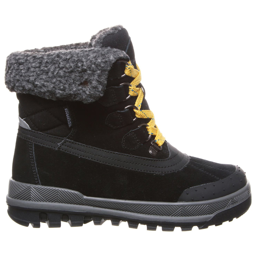 womens black lace up winter boots