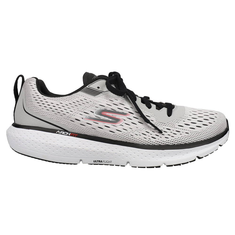 Grey Mens Skechers Arch Fit Pure 3 Running Shoes