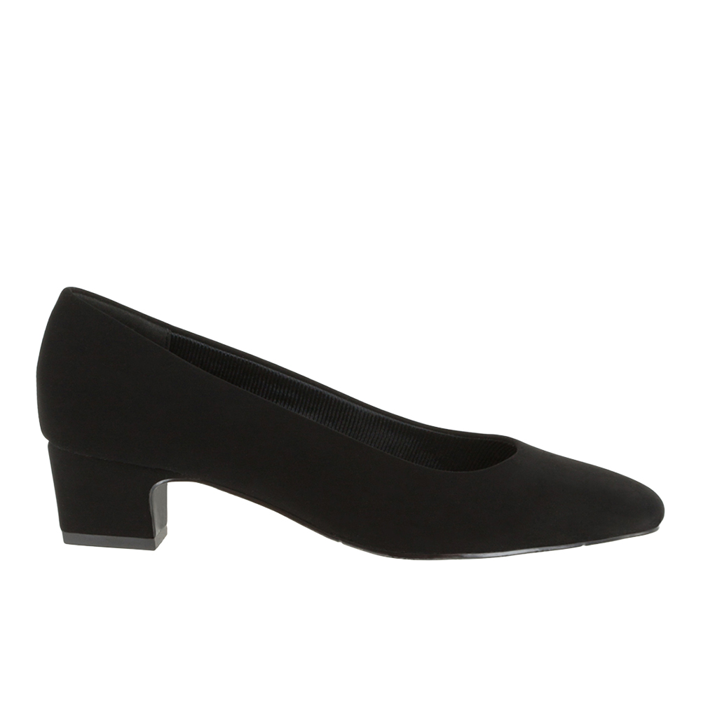 Easy Street Prim Womens Round Closed Toe Block Heel Pumps, 8 Medium, Black