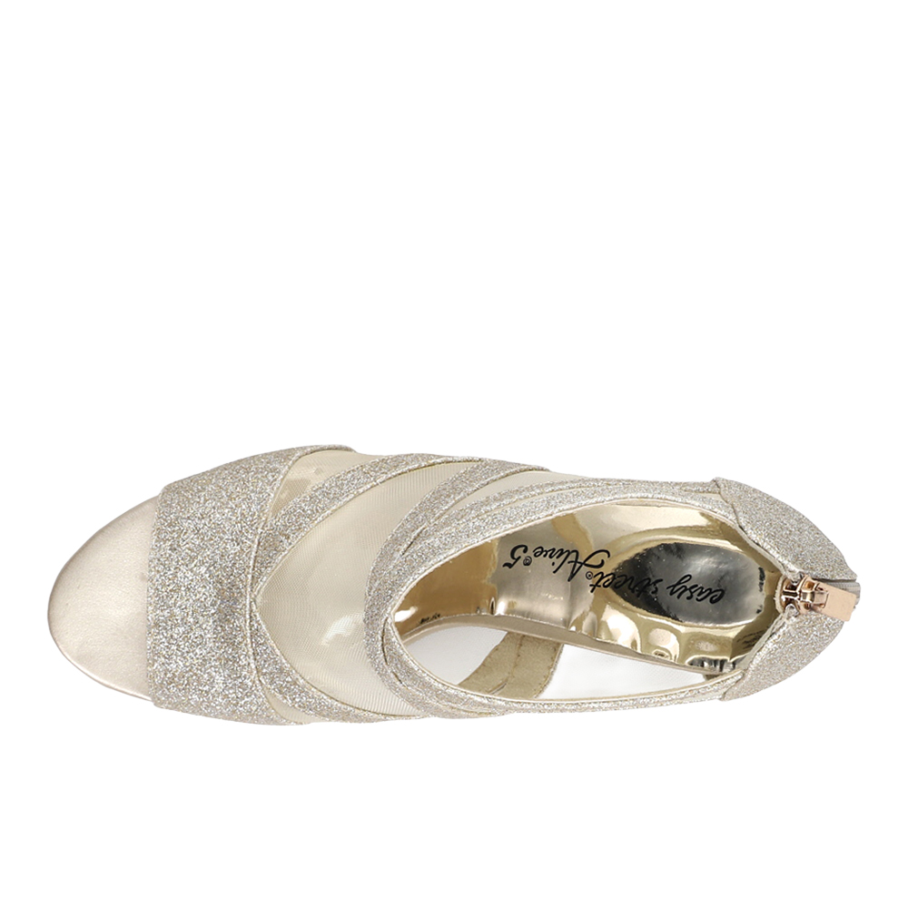 Easy Street Dazzle Glitter Peep Toe 