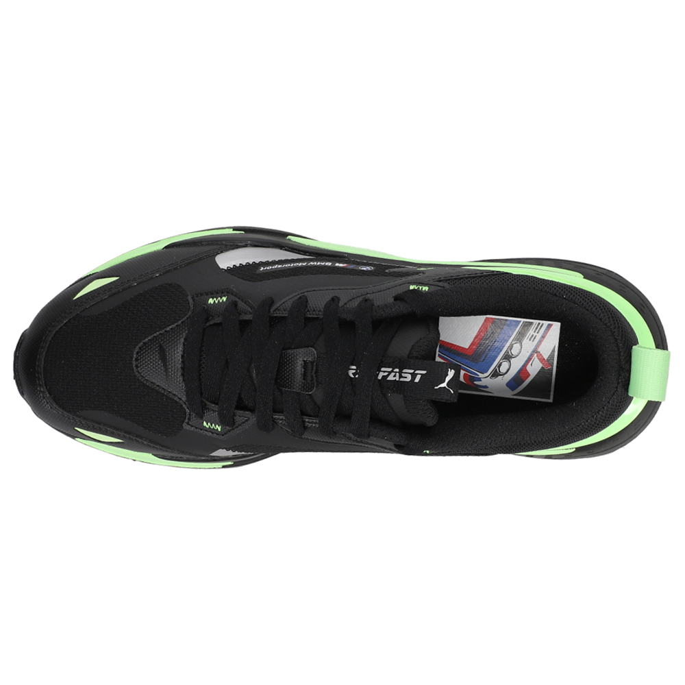 Puma Bmw Mms RFast Lace Up Mens Black, Green Sneakers Casual Shoes 307027-01