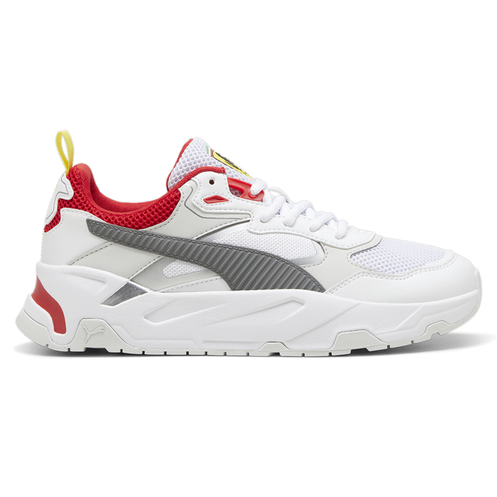 PUMA Scuderia Ferrari Trinity Lace Up Mens White Sneakers Casual