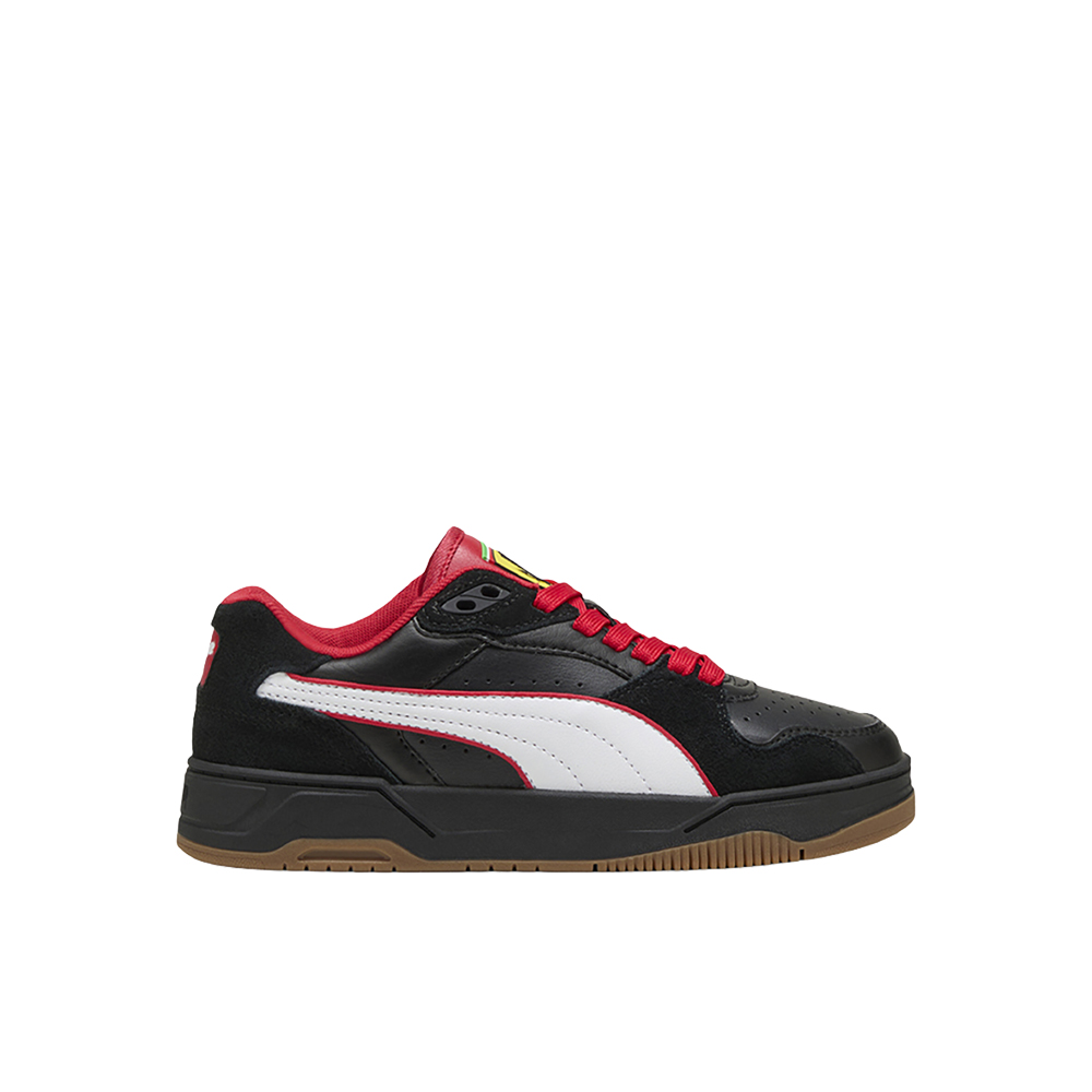 PUMA Rebound Break Low Scuderia Ferrari Big Kids' Easy On Sneakers in Black, Size 5