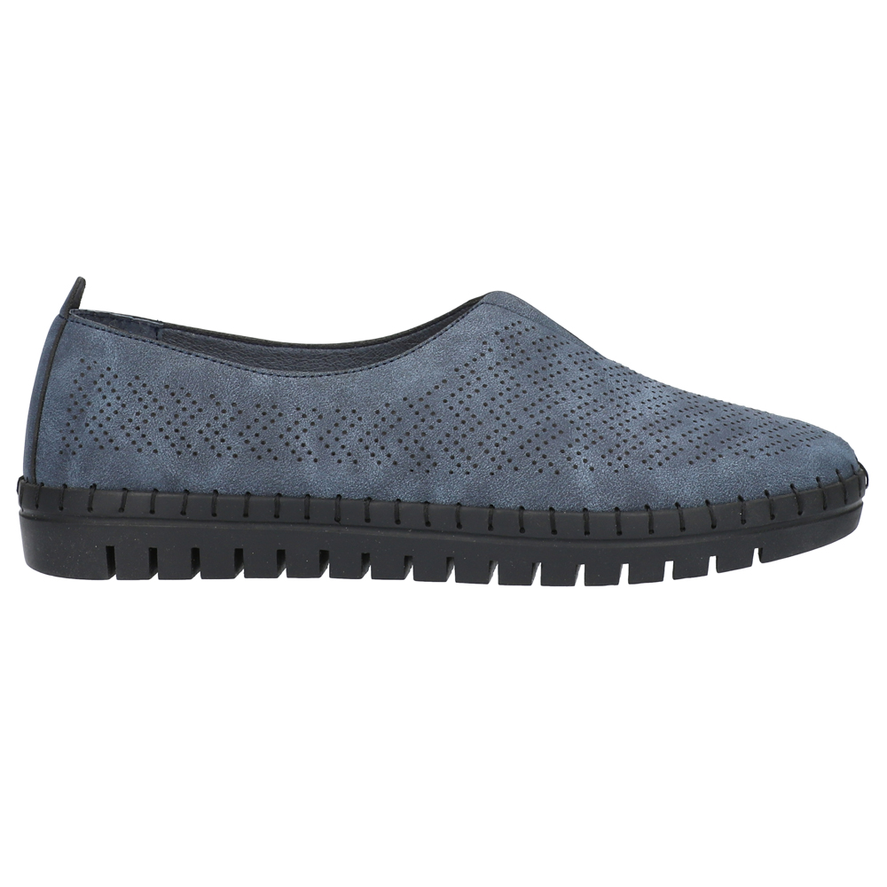 Easy Street Easy Street Jory Flats Navy Easy Street Sportster Womens Casual