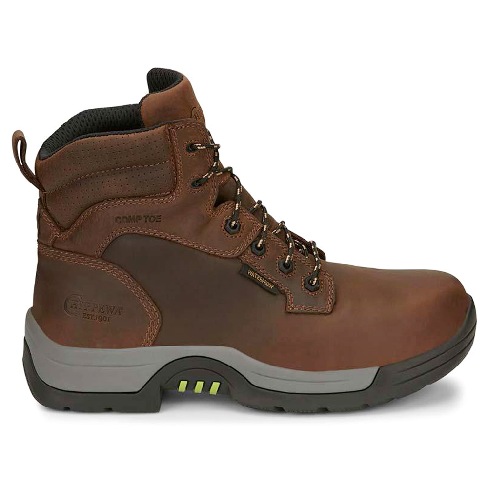 Pre-owned Chippewa Fabricator 6 Inch Waterproof Composite Toe Work Mens Brown Work Safety